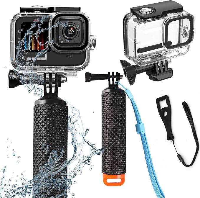 Compatible for Go Pro Hero 13 12 11 10 9 Black Waterproof Housing Case by BODQQ
