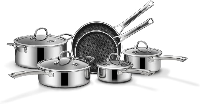 Pots and Pans Set Non Stick, Non Stick Frying Pans, Saute Pan & Stock Pot by SC-LLC