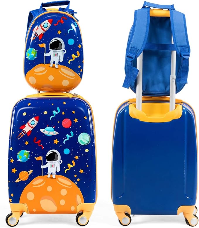 HONEY JOY Kids Luggage, Lightweight Toddler Suitcase, Durable ABS Hardshell - Image 2