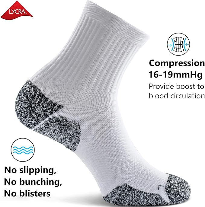 CWVLC Cushioned Compression Sport Quarter Socks - Image 3