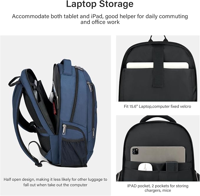MILADA Travel Backpack For Men Laptop Backpack Women Business Carry On Backpack - Image 4
