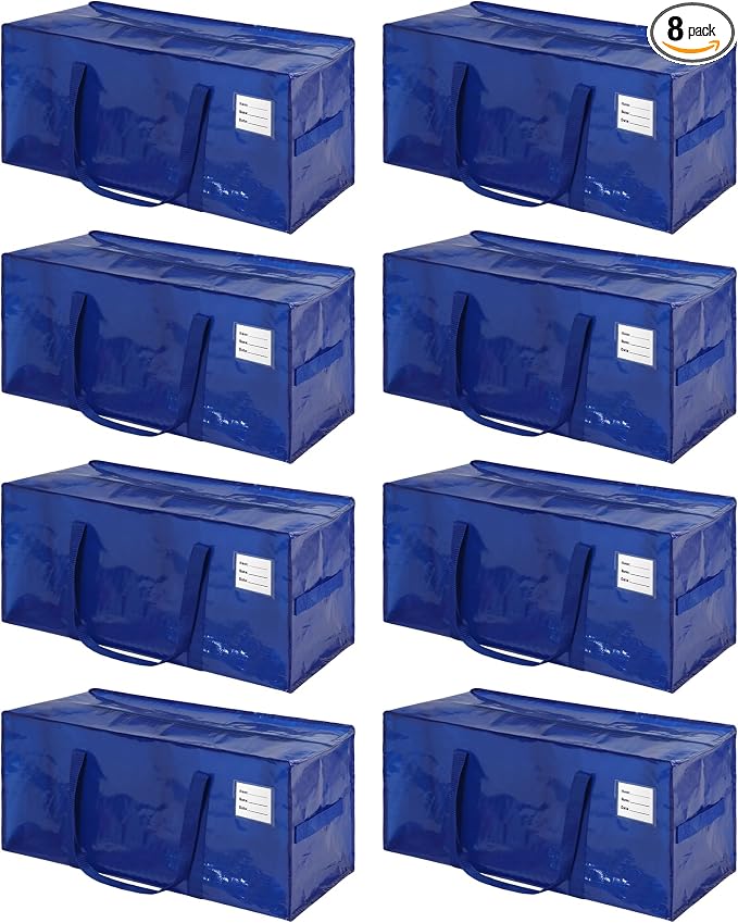 8 Pack Heavy Duty Extra Large Moving Bags by JCBZAMZ