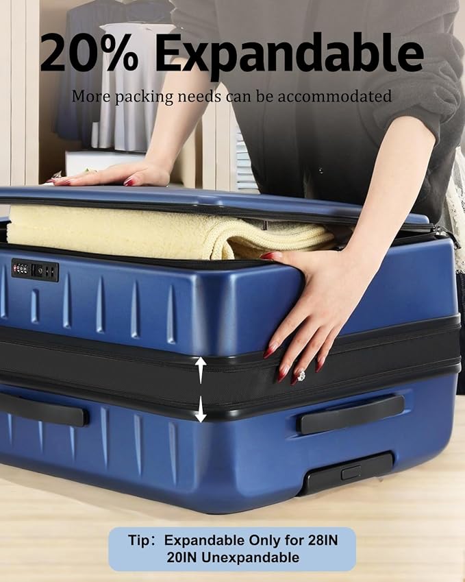 Luggage Sets 2 Pieces, 20 Inch Carry On Luggage and Expandable 28 Inch Checked - Image 4