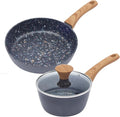 Nonstick Cookware Set, 2-Piece Non-Toxic Coated 10.25 Inch Frying Pan & Saucepan by Unknown