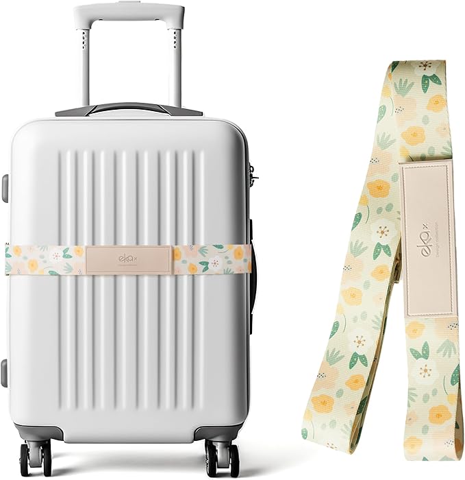 Luggage Straps for Suitcases, Adjustable Luggage Elastic Belt, Travel by EKAX