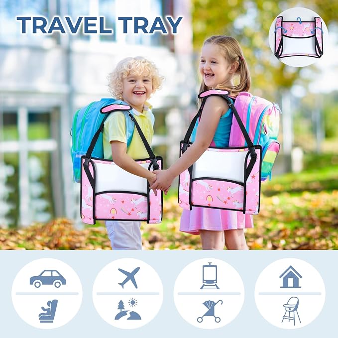 COOLBEBE Kids Travel Tray for Toddler Car Seat, Travel Tray for Airplane - Image 8