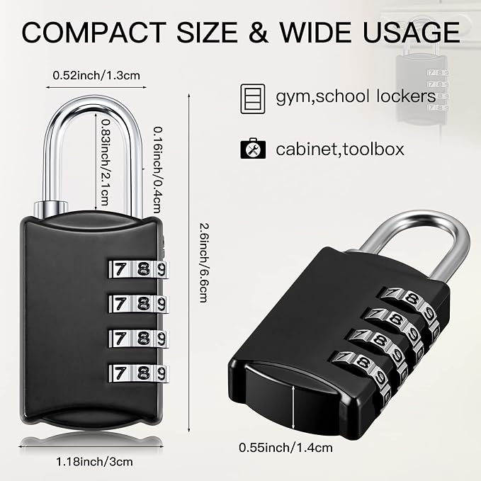 40 Pcs 4 Digit Combination Locks Combination Padlock Luggage Number Locks - Image 2