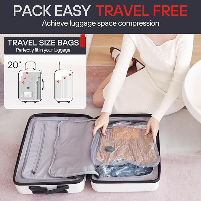 VMstr 15 Pack Travel Vacuum Storage Bags - Image 4