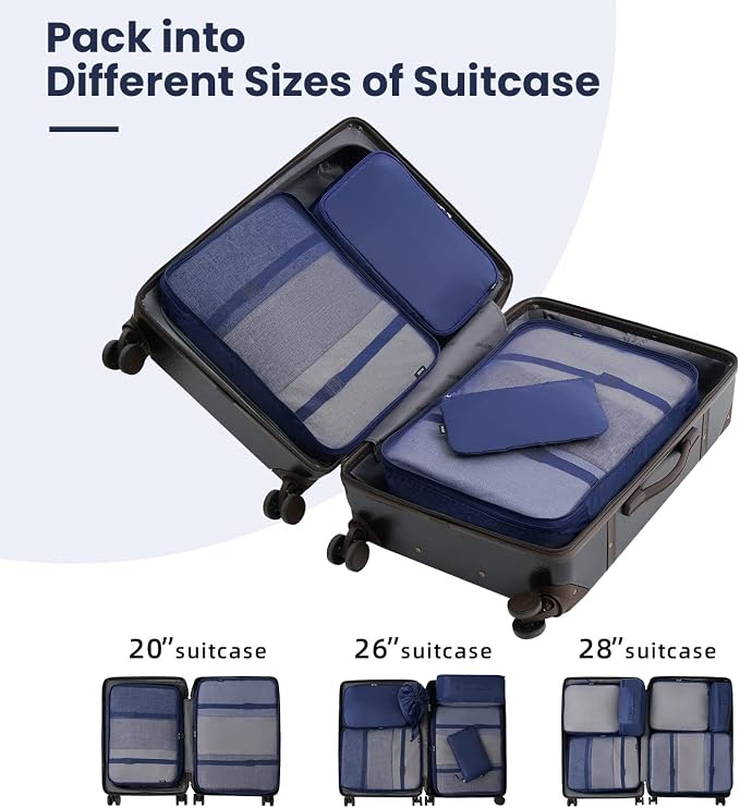BAGAIL 6 Set/8 Set/10 Set Packing Cubes Various Sizes Packing Organizer - Image 7