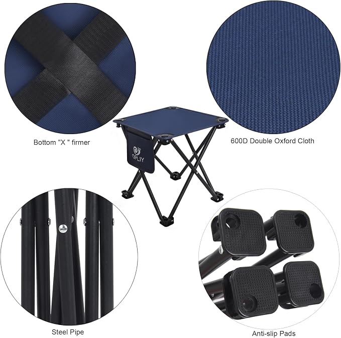 Opliy Camping Stool, Folding Small Chair Portable Camp Stool - Image 5