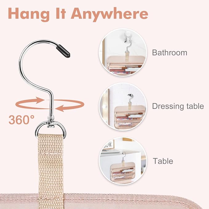 Wedama Toiletry Bag for Women, Large Cosmetic Travel Bag, Hanging Toiletry Bag - Image 5