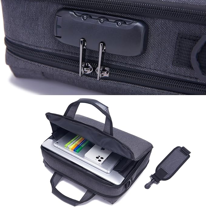 Heavy Duty Accordian File OrganizerwithHandle&Combination Lock, 26 Pockets - Image 4