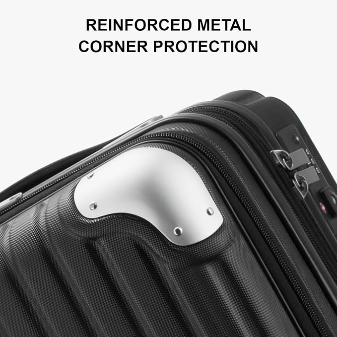 LEVEL8 Grace Carry On Luggage Airline Approved, 20 Inch Expandable Hardside - Image 5