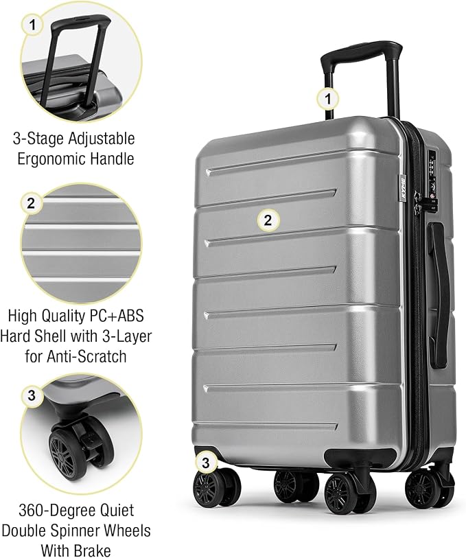 KYME Suitcases with Wheels Hardshell 30 Inch Luggage TSA Approved Large Checked - Image 4