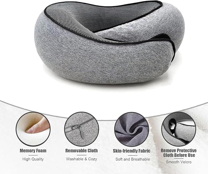 RURING Travel Pillows for Airplanes, Travel Neck Pillow Travel Pillow, Neck - Image 4
