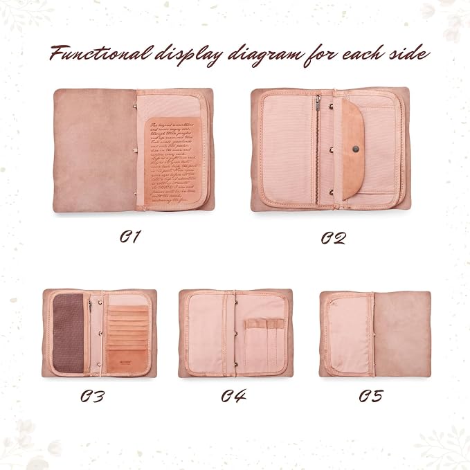 Genuine Leather Nomad Organizer Travel Wallet | Women's Wallet Clutch Passport - Image 4