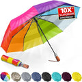 3T Wind Armor Travel Umbrella Compact Easy Auto Open Close Folding Umbrellas by LFLFWY