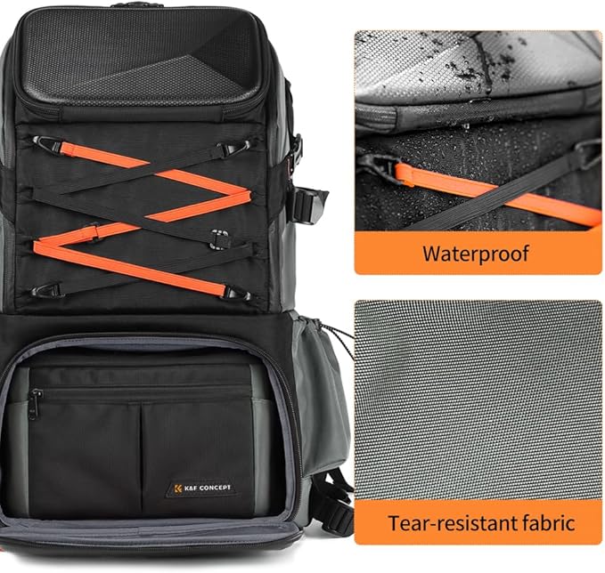 K&F Concept Camera Bag EVA Waterproof 2 in 1Camera Backpack Shoulder Bag 32L - Image 2