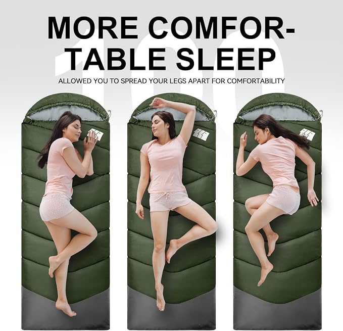Sleeping Bags for Adults Cold Weather, Waterproof, Lightweight Sleeping Bag for - Image 9