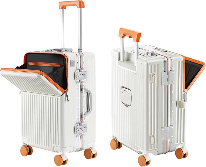 Hard Shell Luggage 24 Inch Travel Luggage, Carry-On Luggage Spinner TSA by cycyCarry