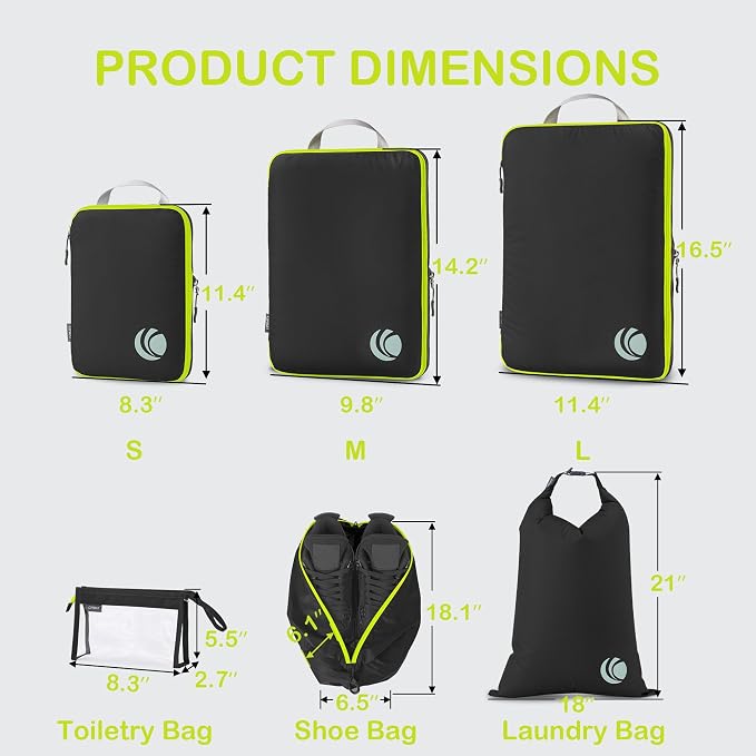 Cipway Compression Packing Cubes, Lightweight Travel Luggage Organizers - Image 4