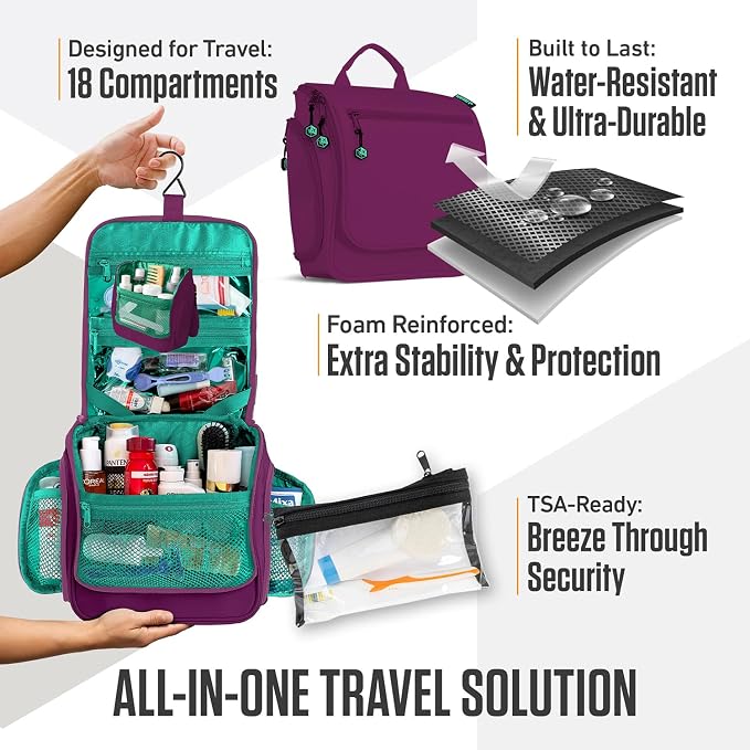 VENTURE 4TH Hanging Travel Toiletry Bag - Image 5