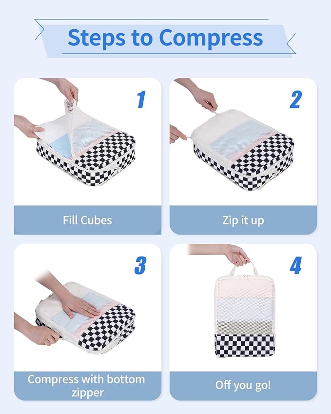 Narwey 6 Set Compression Packing Cubes - Image 5