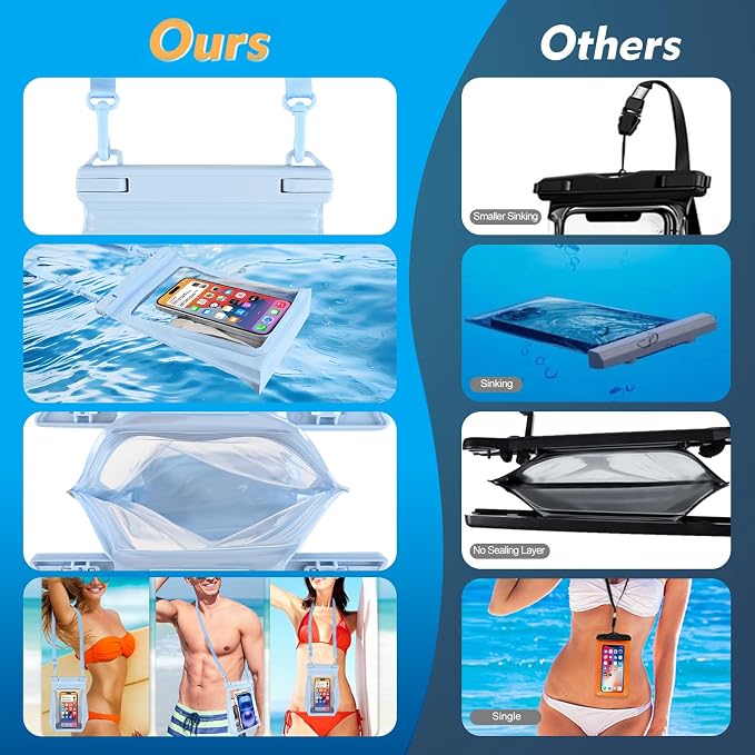 Large Waterproof Phone Pouch Floating, IPX8 Waterproof Pouch - Image 3