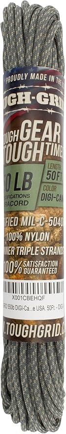 TOUGH-GRID 550 Paracord Rope Nylon Parachute Cord, Made in USA Survival Kit - Image 3