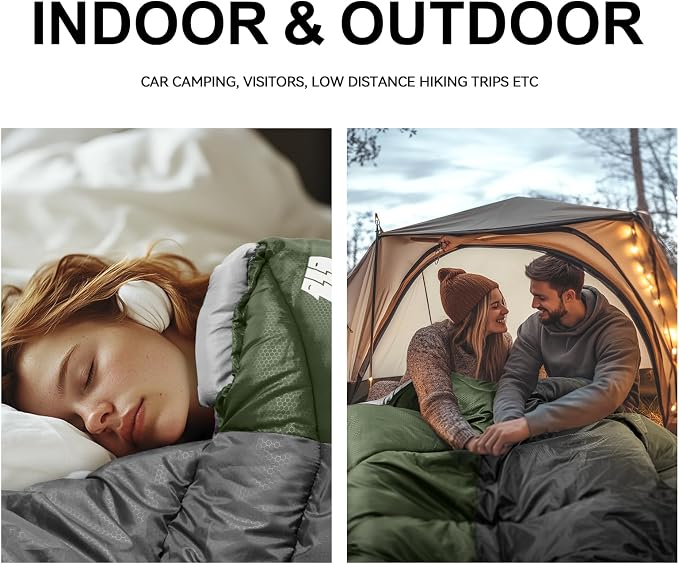 Sleeping Bags for Adults Cold Weather, Waterproof, Lightweight Sleeping Bag for - Image 7