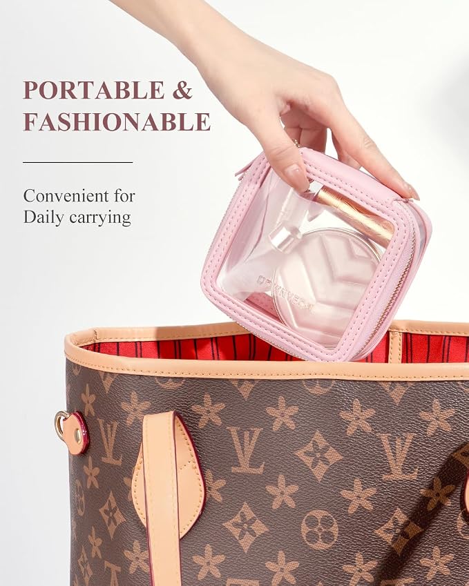 ROWNYEON Clear Makeup Case Toiletry Bag Multipurpose Travel Makeup Train Case - Image 8