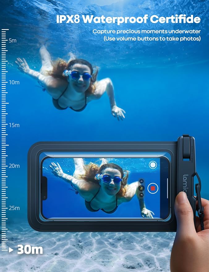 Lamicall 2Packs Waterproof Pouches, Beach Vacation Essentials - Image 2