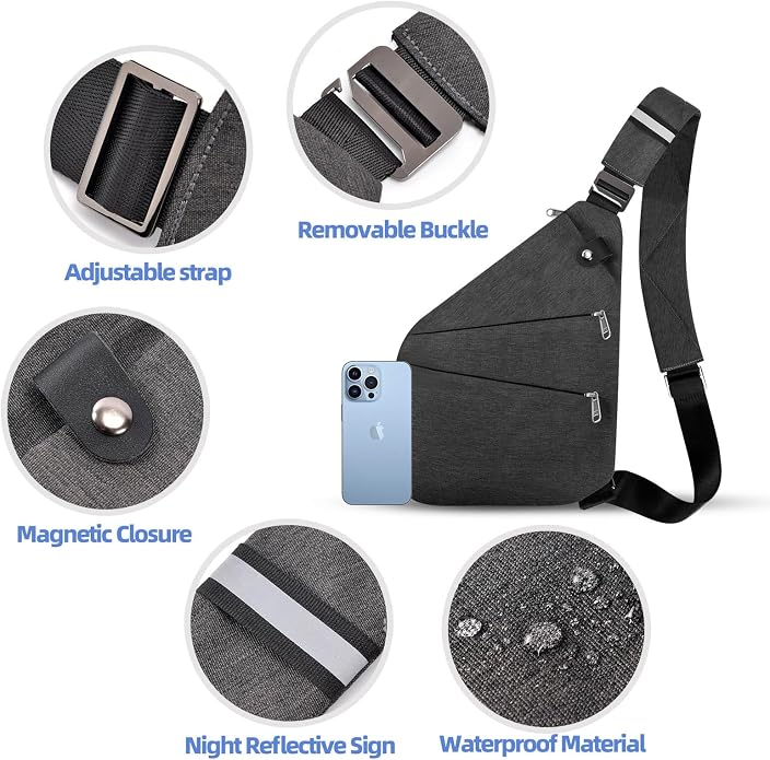 Anti Theft Crossbody Bag, Anti Theft Travel Bag - Image 3