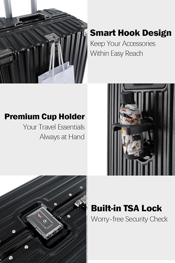 HotWay 20 Inch Aluminum Frame Carry On Luggage - Image 4