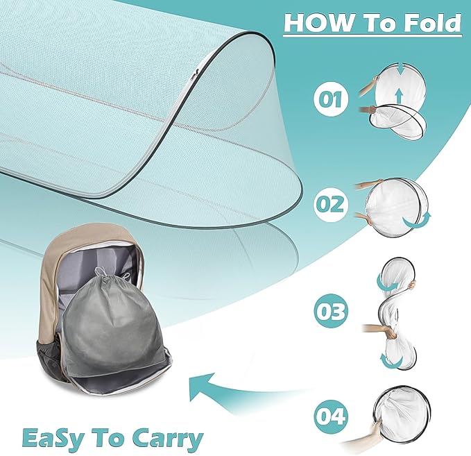 78 * 31 * 22Large Pop-Up Mosquito Net, Lightweight, Breathable, and Soft - Image 5