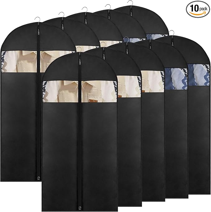 50" Black Garment Bag, Mens Suit Bags by Moucas