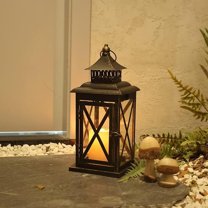 DECORKEY Lantern Decorative Indoor & Outdoor, Large Hanging Candle Lanterns - Image 5