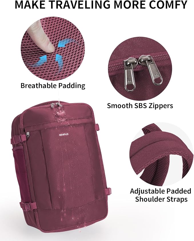 ECOHUB Travel Backpack for Women, Carry on Backpack - Image 7