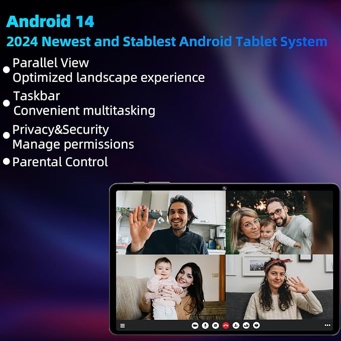 Android 14 Tablet, 10 inch Tablets, Octa Core CPU, 10GB+64GB+512GB Expansion - Image 5