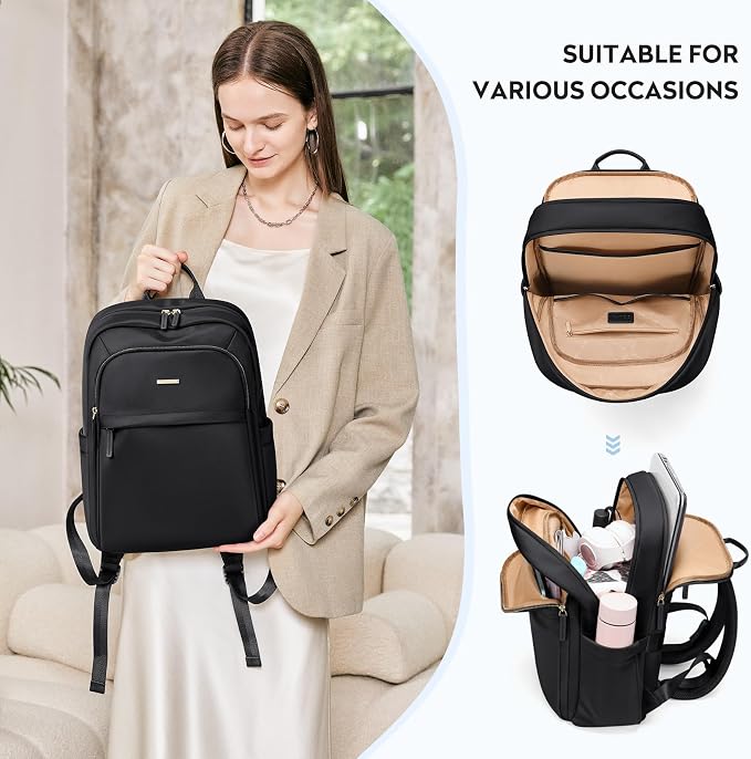 Hiking Travel Backpack for Women Casual Business Weekender Multilayer Laptop Bag - Image 7