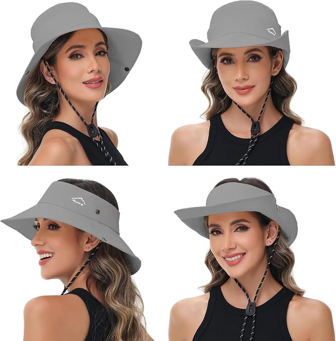 Sun Hats for Women Bucket Hat UV Protection Fishing Hat Wide Brim Safari Hats 2 - Image 2