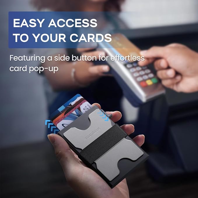Mens Business Card Holder, Slim Card Wallet - Image 4