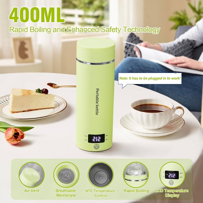 Travel Electric Kettle Portable Mini Kettle, Small Hot Water Boiler - Image 3