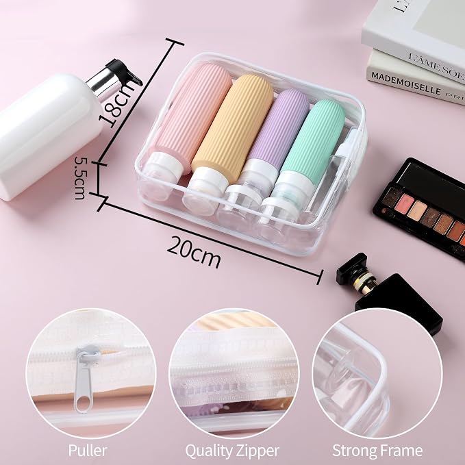 16 Pack Travel Bottles for Toiletries, Large 6oz Silicone Travel Containers jar - Image 5
