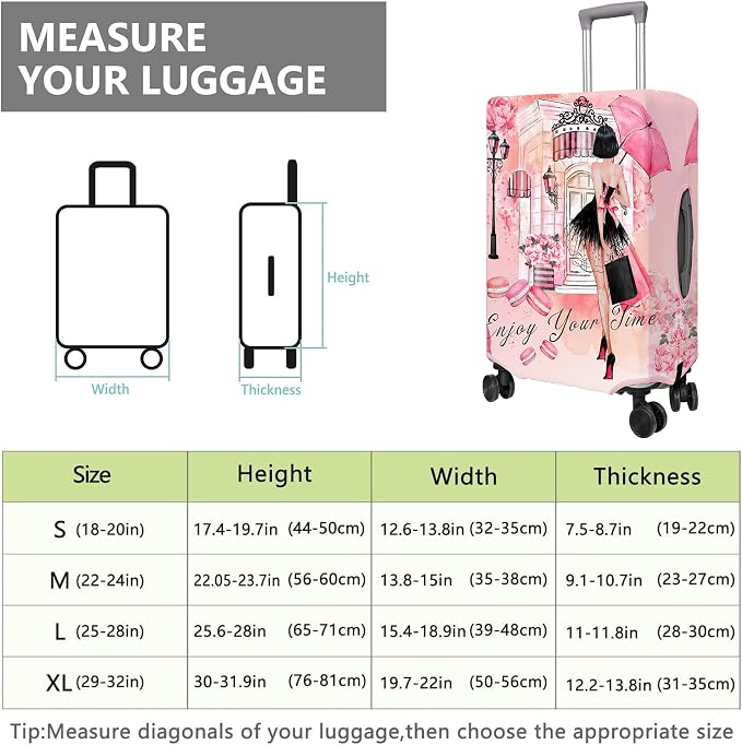 Travel Luggage Cover Suitcase Protector Fits 18-32 Inch Wheel Covers - Image 6