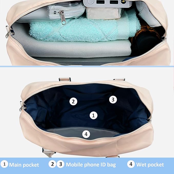Travel Duffle Bag, Waterproof Sport Tote Gym Bag - Image 6