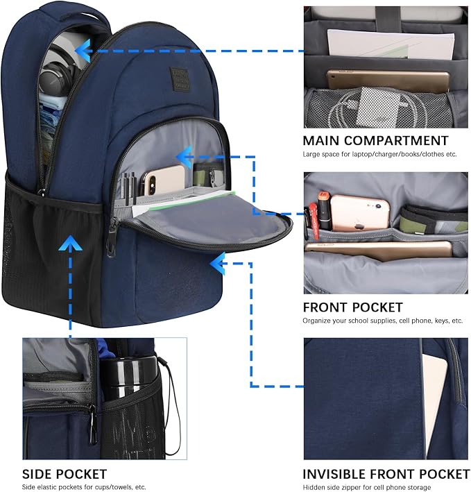LARIPOP Travel Laptop Backpack, 15.6 Inch Business Laptop backpack - Image 2
