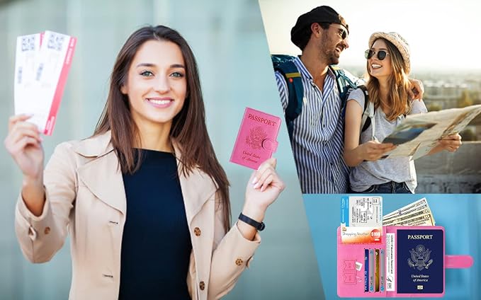 Passport Holder Cover Wallet RFID Blocking Leather Card Case Travel Accessories - Image 9