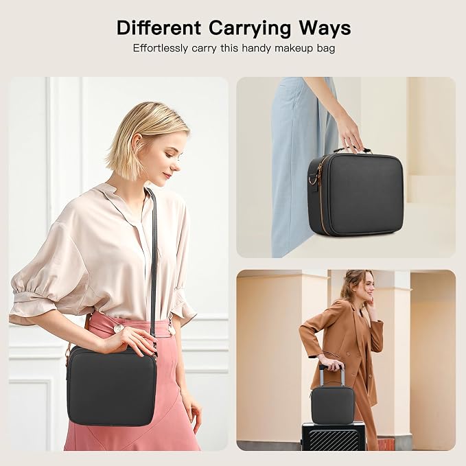 Travel Makeup Bag with LED Mirror, Cosmetic Bags - Image 8