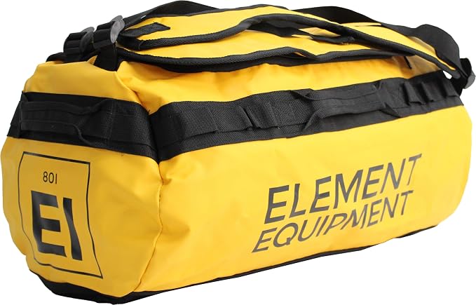 Element Equipment Trailhead Duffel Bag Shoulder Straps Waterproof Yellow Medium by ElementEquipment